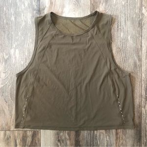 Lululemon Sculpt Cropped Tank Top - Artifact